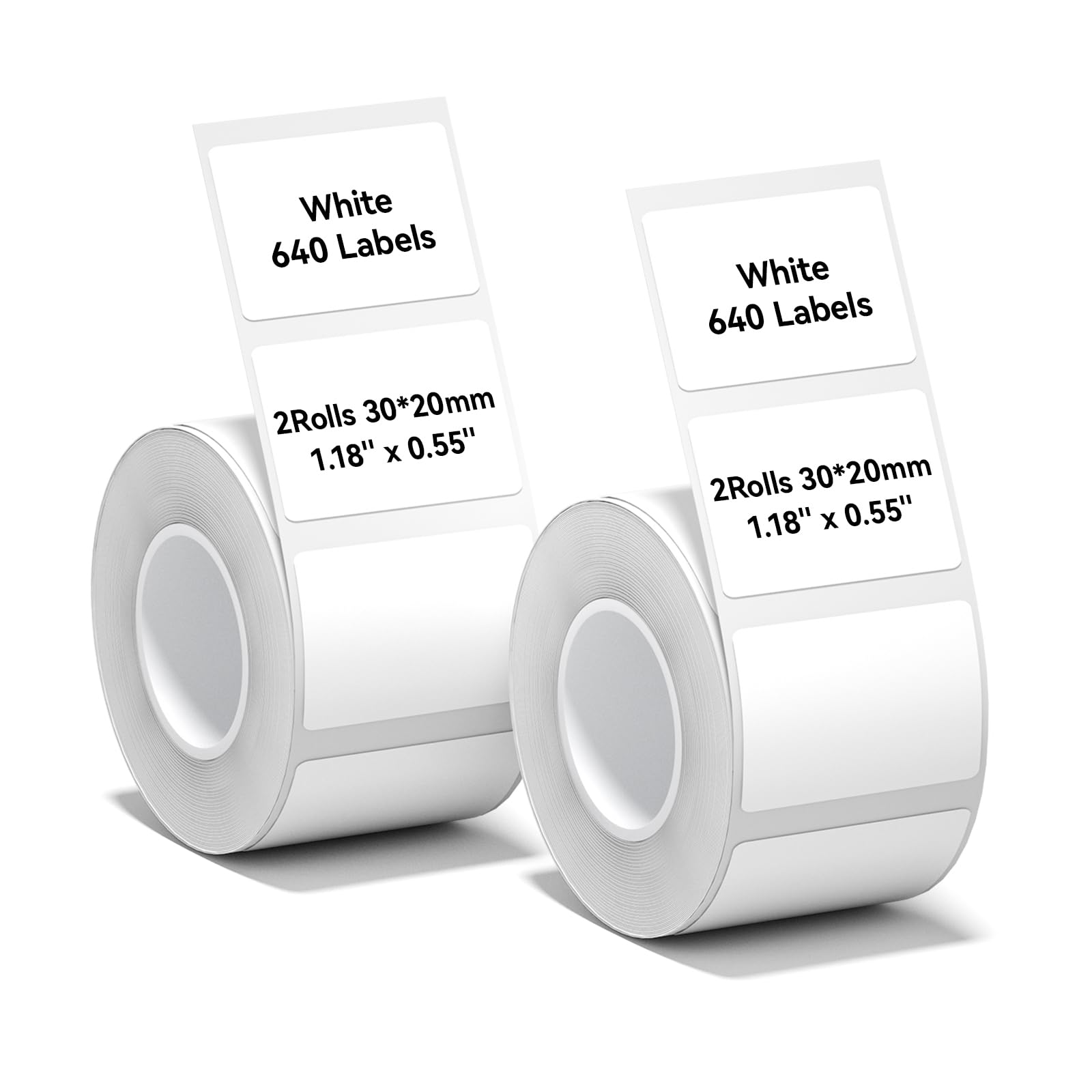 NIIMBOT B1 Label Maker Tape B21 Label Paper 30×20 mm 320 Labels/Roll, White 2-Rolls