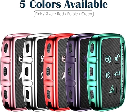 Miniatura 7 de Lcyam Funda para llavero compatible con Freelander 2 Discovery 4 Evoque LRX LR4 LR2 Sport XF XJ XE F-PACE - Llavero de accesorios sin llave, color