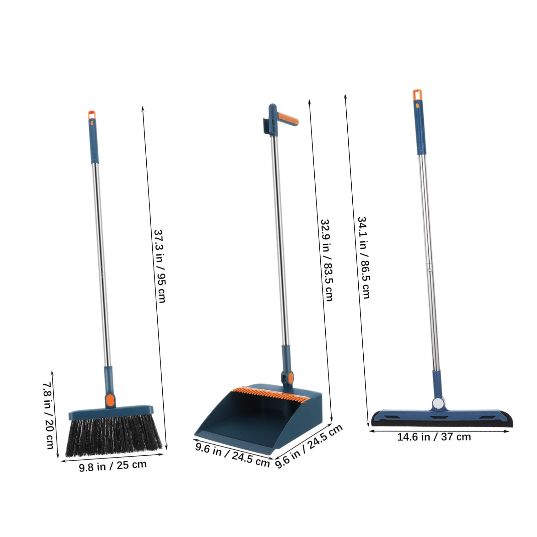 Juego de Escoba Recogedor Plegable, Plástico Azul para Hogar | 1 Set, Diseño Resistente y Multifuncional, Limpieza Interior Eficaz, Uso Doméstico y Dormitorio