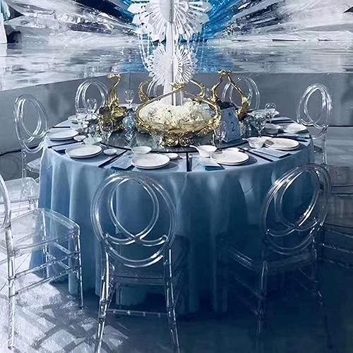 Miniatura 4 de FOH FOHFurniture - Juego de 4 sillas acrílicas mejoradas, sillas fantasma Chiavari de cristal, sillas apilables transparentes elegantes