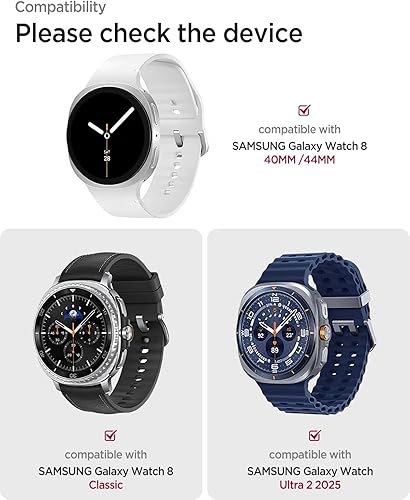 Miniatura 2 de Miimall Metal Band Compatible for Samsung Galaxy Watch 8 40mm 44mm8 Classic 46mm(2025), No Gap Stainless Steel Strap with Secure Clasp for Men