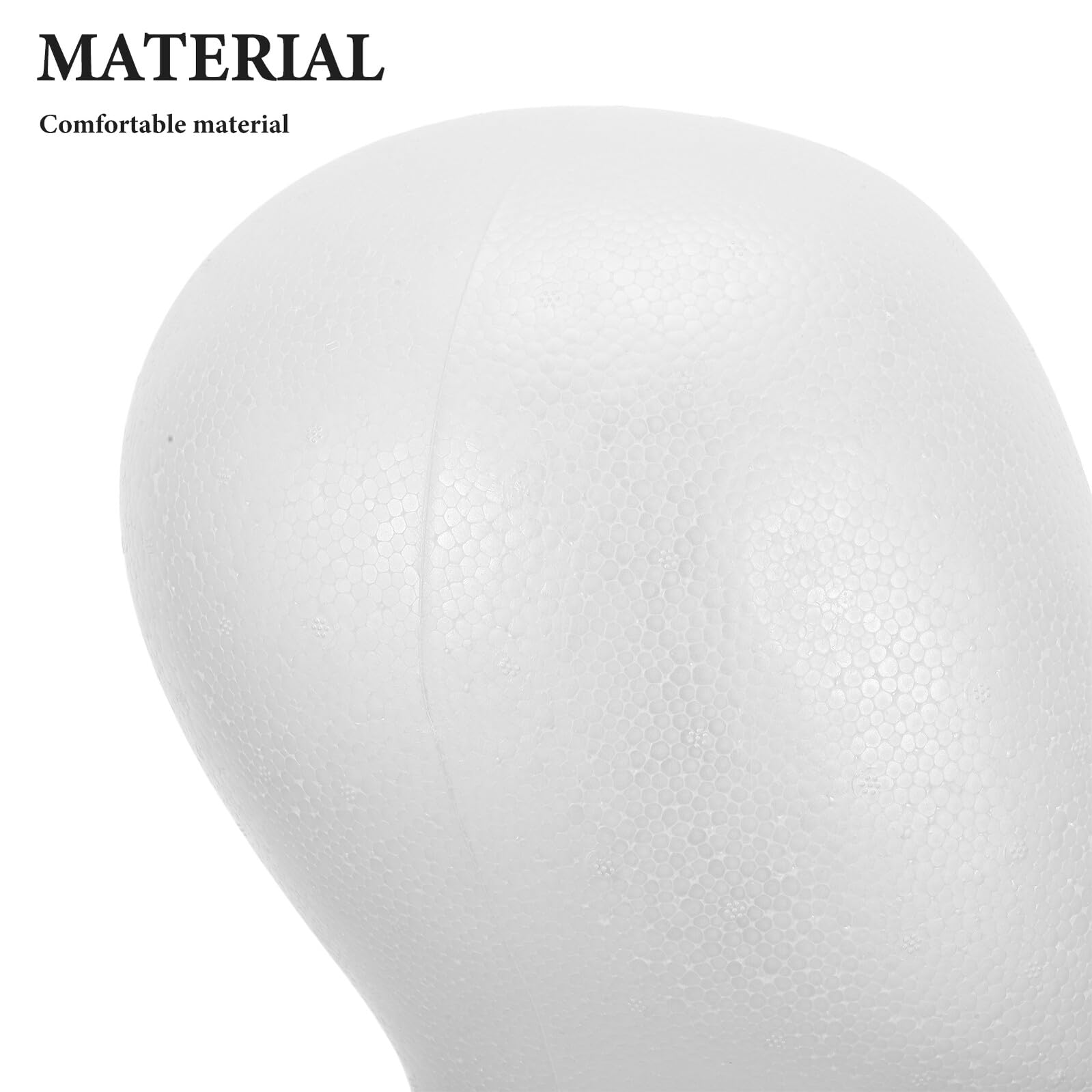 Healeved 2 Soportes de Espuma para Cabeza de Maniquí Blanco para Pelucas