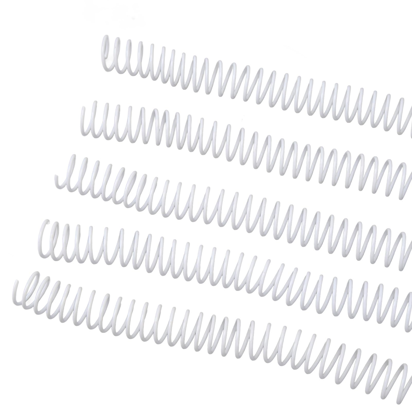 Bobine di rilegatura a spirale da 16 mm, dorso di pettini di rilegatura in plastica da 100 pezzi, bobine di rilegatura con passo 4:1 per carta A4, dorso di rilegatura a spirale in (Bianca)
