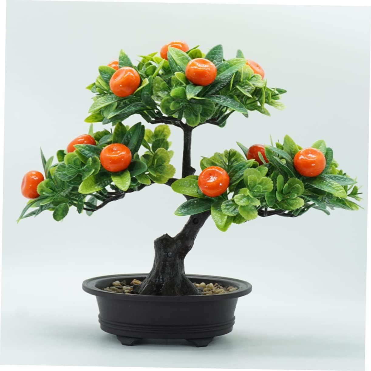2pcs Faux Fruit Tree Realistic Bonsai Decoration Artificial Plants for Home Decor Potted Simulation Ornament for Table Centerpiece and Party Decoration