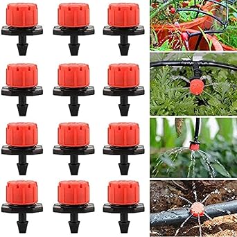 Diy Crafts 11112 6068 360 Degree Adjustable Irrigation Drippers Sprinklers Watering System, Multicolor, 20 Piece