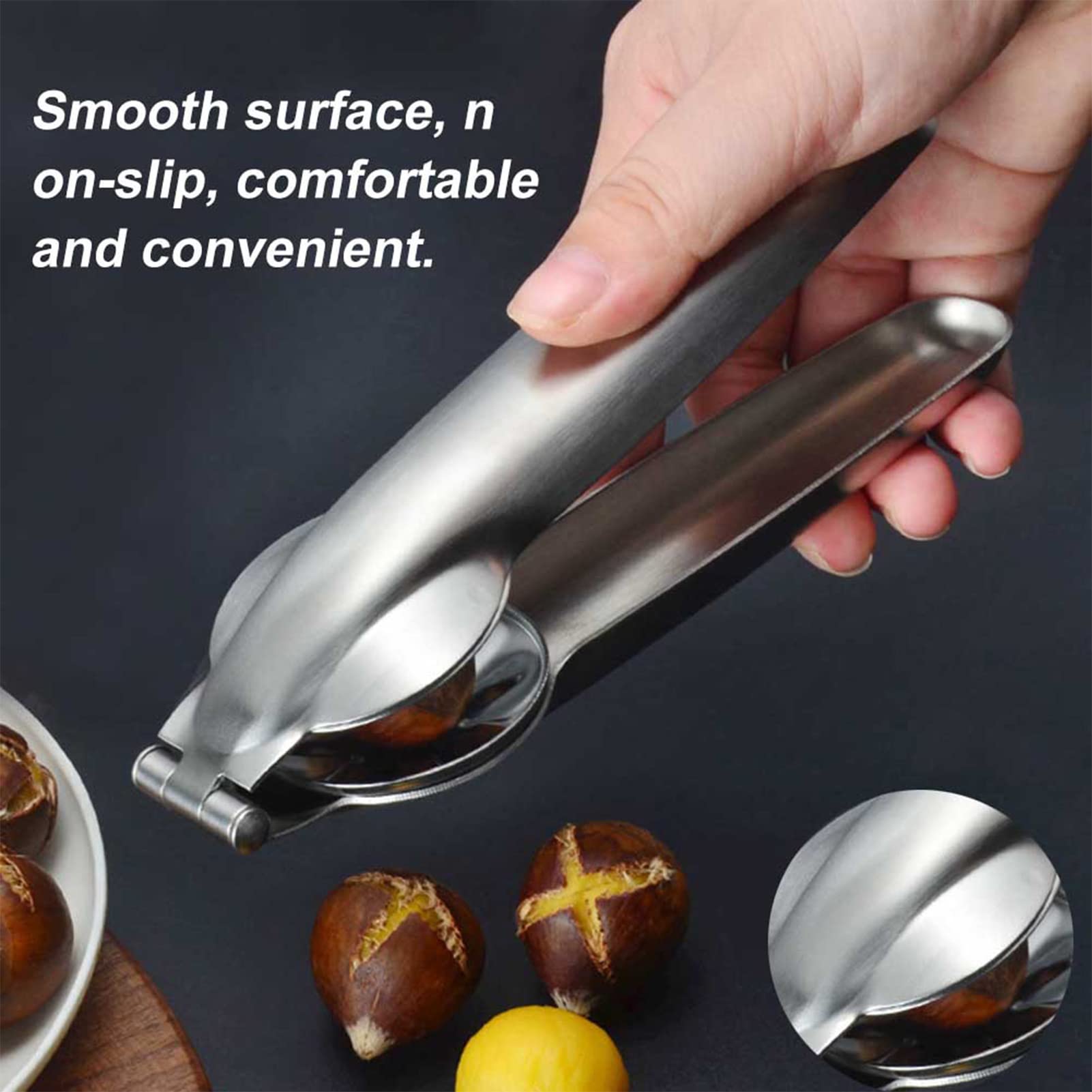 Pince à Châtaignes Multifonction Acier Inoxydable - Décortiqueur Châtaignes, Noix, Noisettes Et Amandes