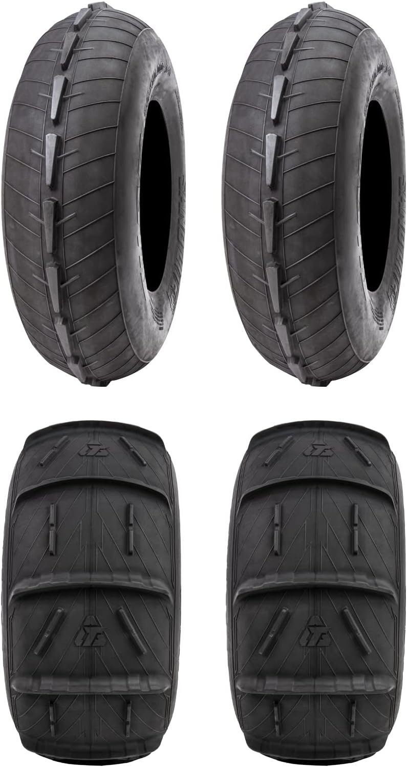 Tusk Sand Lite Front & Rear UTV Tire Set โ 32x10-15 Ribbed Front & 32x12-15 15-Paddle Rear โ Off-Road Sand Tires