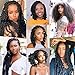 8 Packs Springy Afro Twist Hair 16 inch Marley Twist Braiding Hair Pre-Separated Braiding Hair for Distressed Faux Locs Spring Twist Hair Extensions for Women (1B, 16 Inch (Pack of 8))