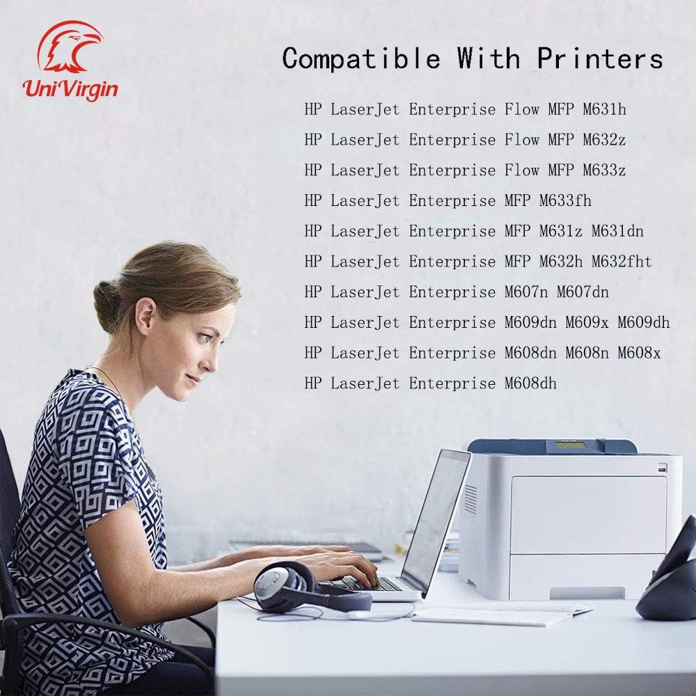 Compatible Toner Cartridge Replacement for 37A 237A Toner Cartridge for Use in HP LaserJet Enterprice M607's M608's M609's M631's M632's M633's (Black, 2-Pack)