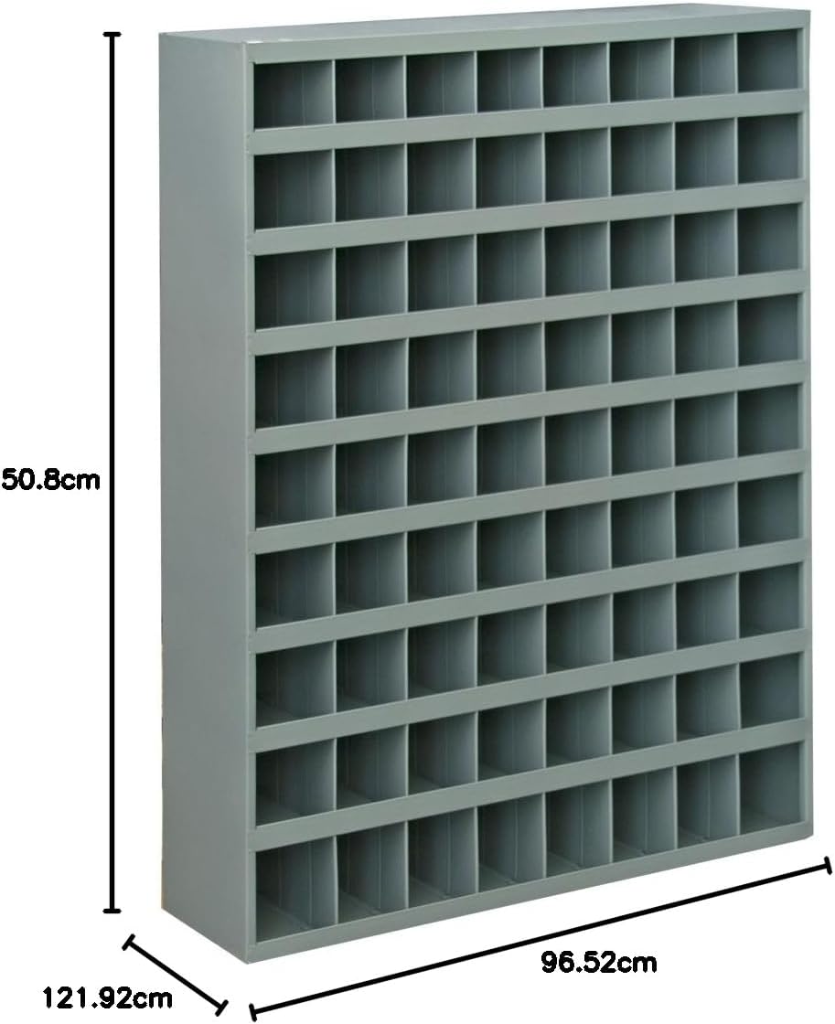 Durham 363-95 Gray Cold Rolled Steel 72 Opening Bin with Slope Self Design, 33-3/4" Width x 42" Height x 12" Depth