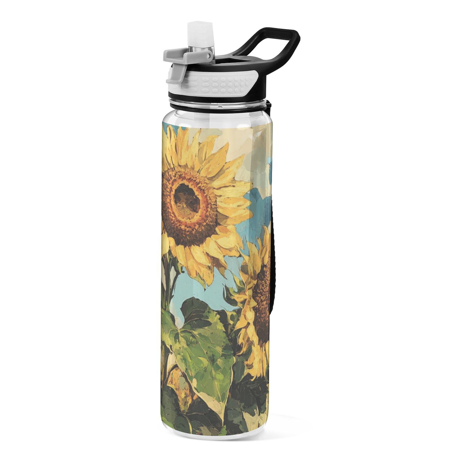 Bouteille d'eau de sport anti-fuite en Tritan non toxique de 887 ml pour l'extérieur