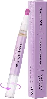 Ceramic Cuticle Pusher & Oil Pen, 2ml Rose/Lavender Scented Nail Care Pen, Gentle Cuticle Remover for Dry & Damaged Nails, Hangnails, Moisturize Strengthen Brighten (Purple)