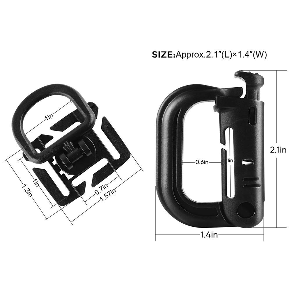 AILOVA 16Pcs Sangles de Fixation pour Sac à Dos Molle, Clips Porte AILOVA 16Pcs Sangles de Fixation pour Sac à Dos Molle, Clips Porte