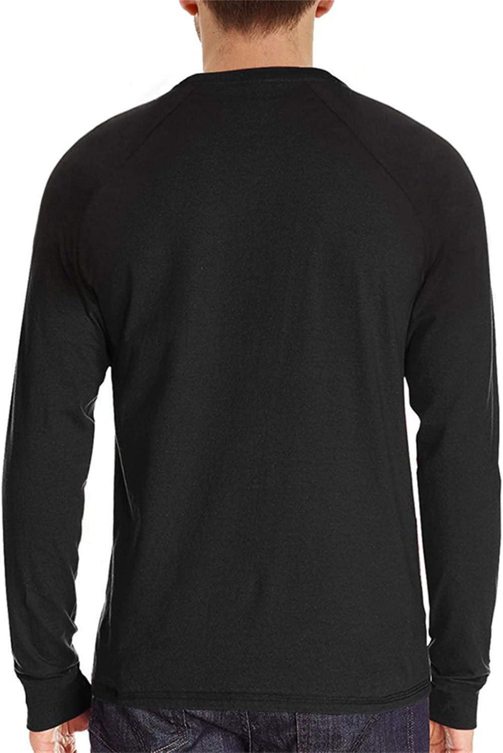 Men's Fashion Henley Basic Shirt Lightweight Button Cotton T-Shirt Classic Long Sleeve Solid Color Casual Top