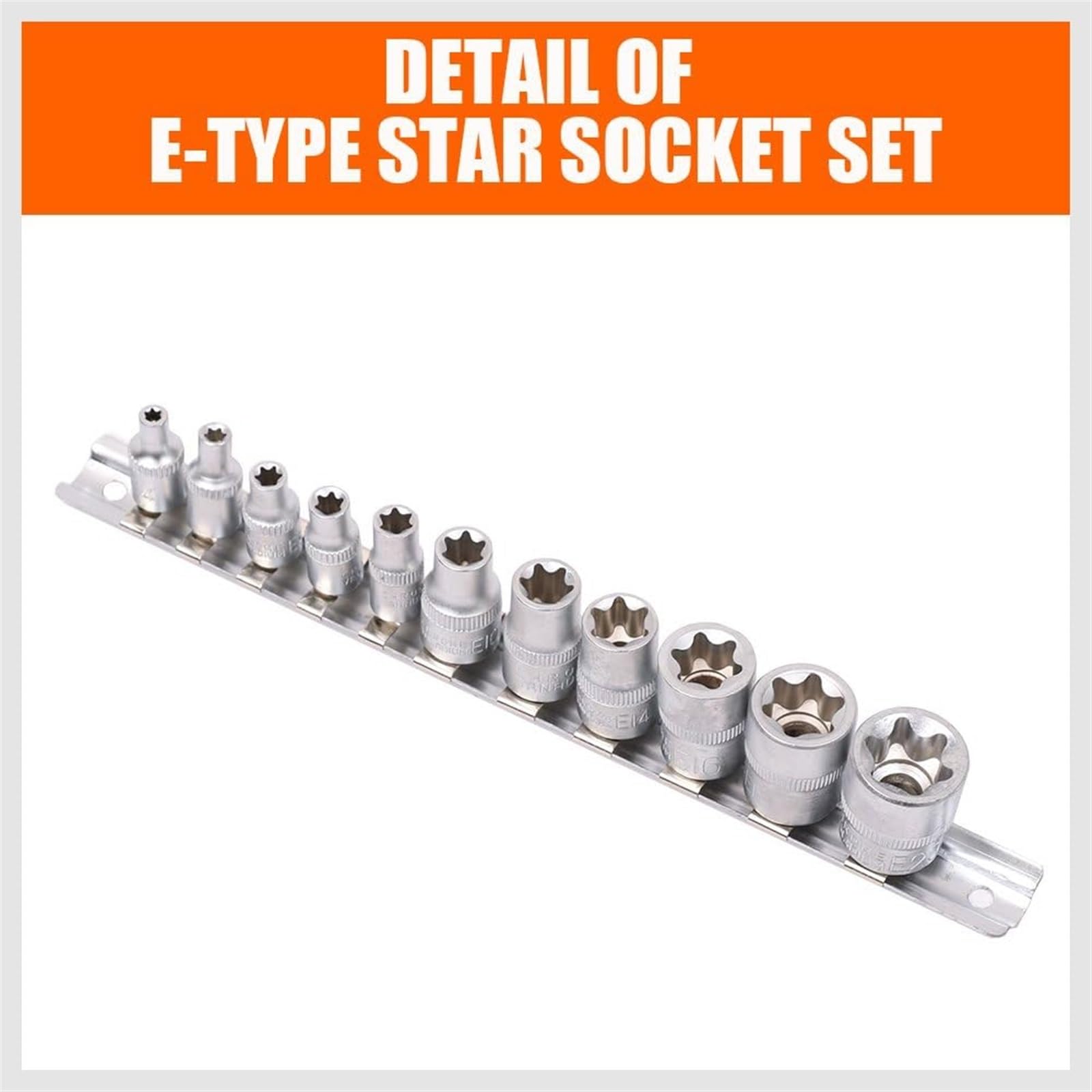 CASOMAN 34-teiliges Torx & E-Torx Steckschlüssel Set – Inkl. T10-T60, TT10-TT55, E4-E20, Adapter & Aufbewahrungstasche