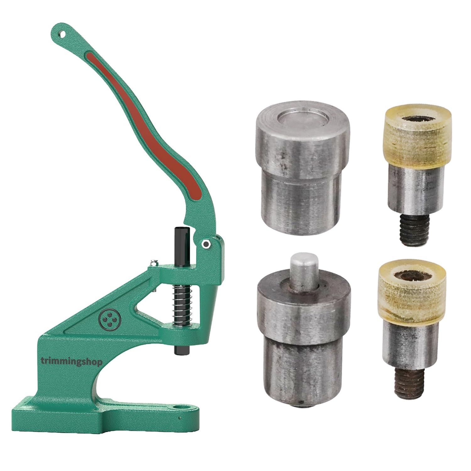 Trimming Shop 9.5mm, 12mm Pearl Tapa Chasquear Poppers Cierres Botones a Presión Herramienta de Ajuste Plantilla Set Kit Con Kam Universal Verde Máquina Para Bebé Baberos, Ropa, Cuero Crafts, Reparar