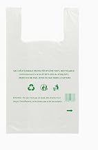 1000/2000 Shopping Bag with Shoulder Strap Transparent (26 x 12 x 45 cm) 30 Micro Reusable Plastic Bags in 30 µ Complying with Decree 2016-379 of 30 March 2016 Printed Pouch with Legal Text