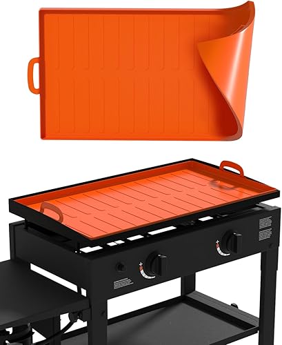 Miniatura 8 de Funda de silicona para plancha Blackstone de 28 pulgadas, resistente grado alimenticio, protege la plancha de roedores, insectos, desechos y óxido