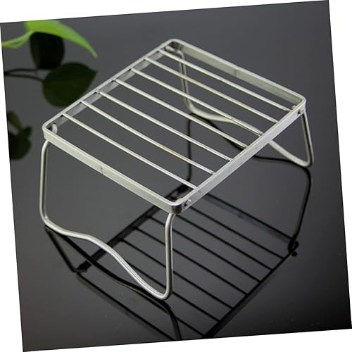 Miniatura 7 de Kisangel Parrilla de camping portátil, herramientas para parrilla al aire libre, parrilla de carbón portátil sobre campo de fuego, parrilla plegable