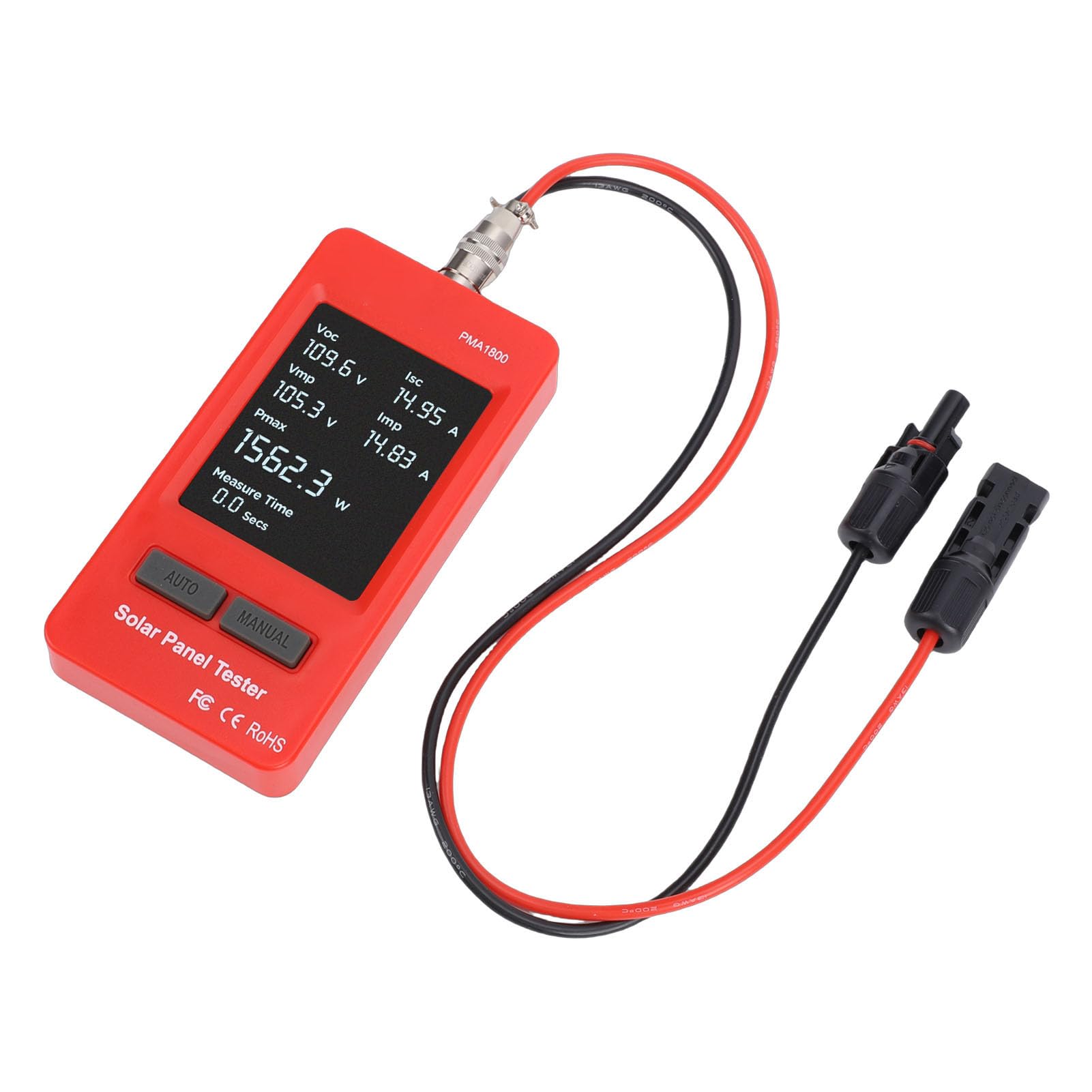 Multimetro Fotovoltaico MPPT Tester Multifunzionale per Pannelli Solari, Display LCD Tester per Pannelli Solari per Produttori, Utenti ABSPower 5-1800W