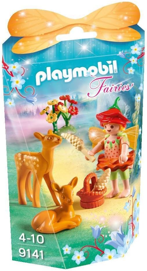 PlayMOBIL 9141 FAiries Collectable FAiry Girl with Fawns, Fun Imaginative Role-Play, PlaySets Suitable for Children Ages 4+