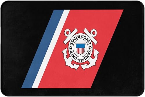 Miniatura 7 de COIE Felpudo de bienvenida divertido de la Guardia Costera de los Estados Unidos, tapete de bienvenida para la parte delantera y trasera, 16 x 24