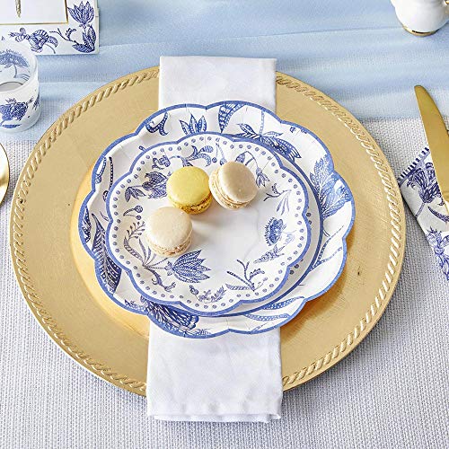 image for Kate Aspen Blue Willow 9 in. Decorative Premium Paper Plates (350 GSM 