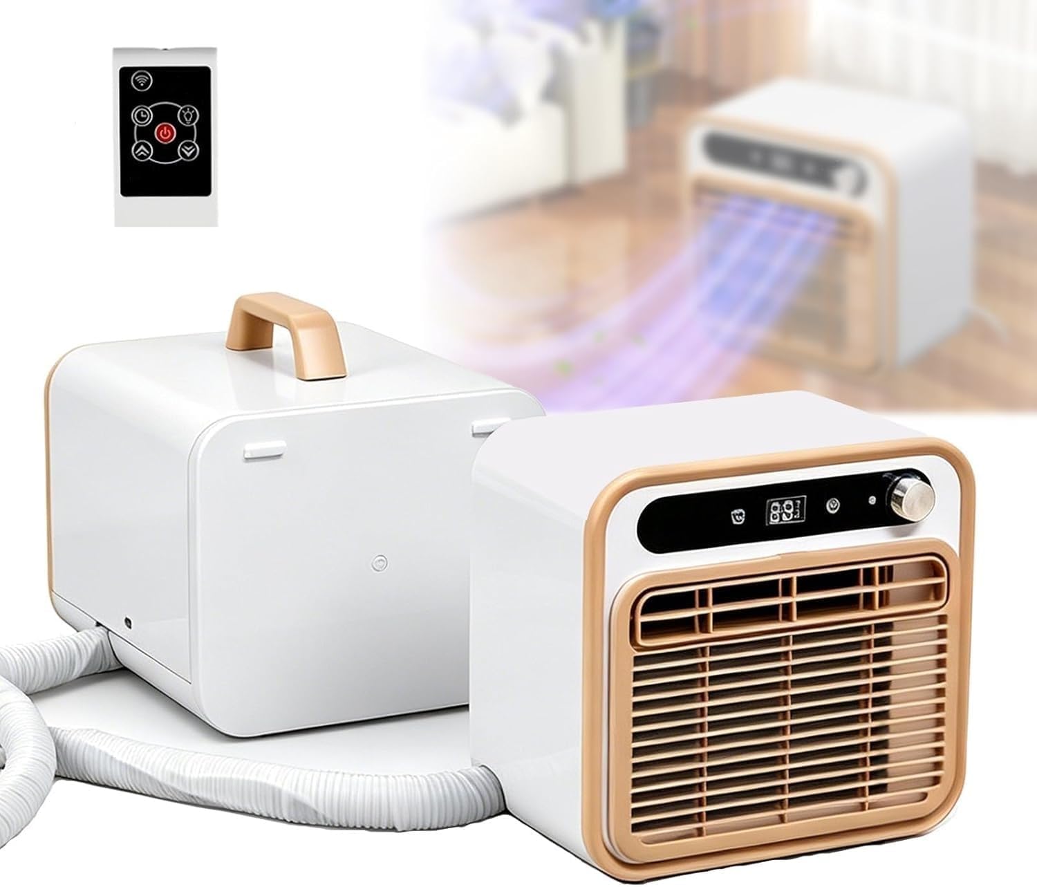 Tylxayoxa One Color Split Portable Air Conditioner 5000 Btu Quiet Camping Ac Unit With Wifi & Remote Control, 130M³/H Airflow, 12H Timer, No Hose Cooler For Tent, Rv, Truck, Caravan