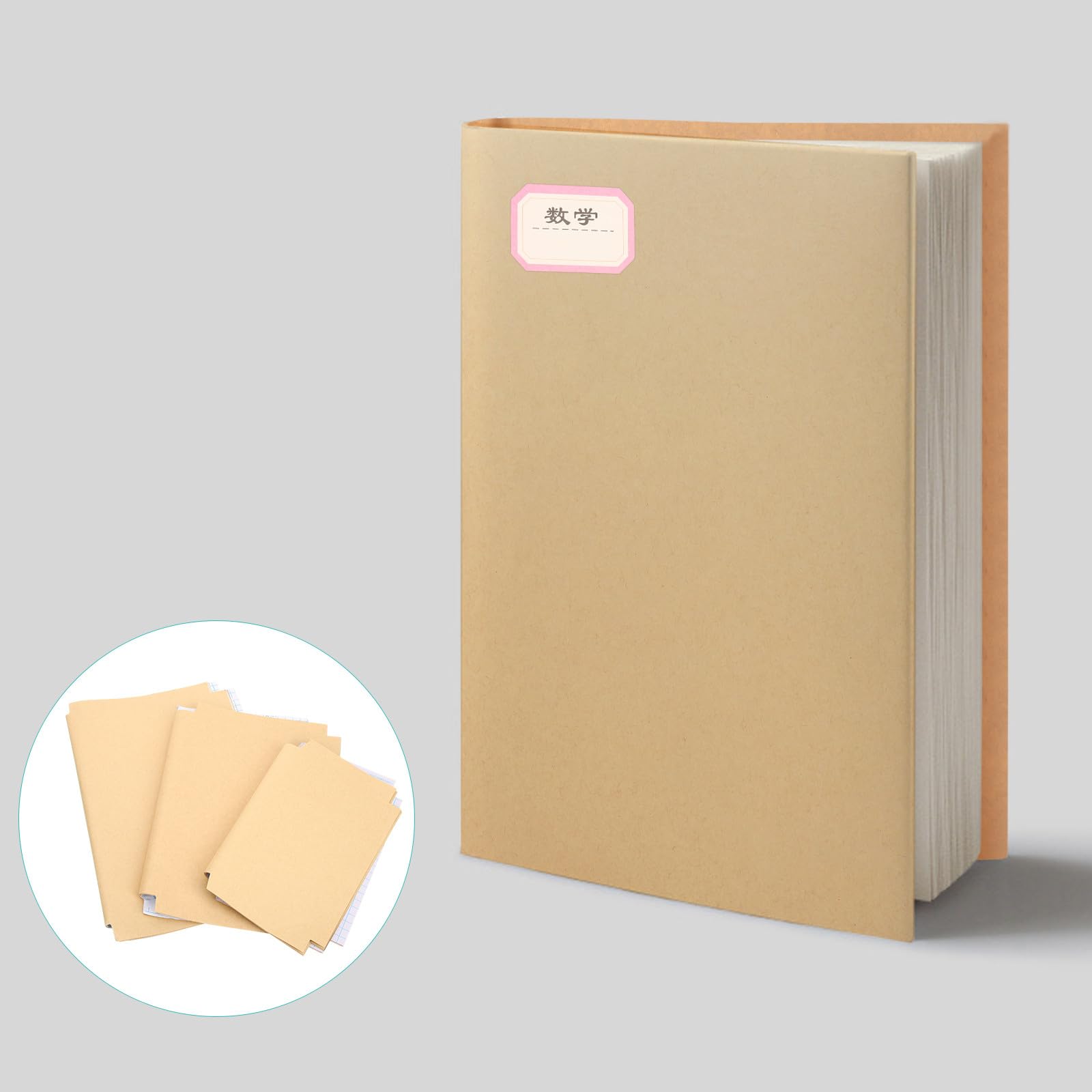 Amosfun Set de 30 Hojas de Papel Kraft Autoadhesivo para Forrar Libros y Cuadernos, Cubiertas Protectoras Superficie para Escribir, Tamaños Grande, Mediano y Pequeño