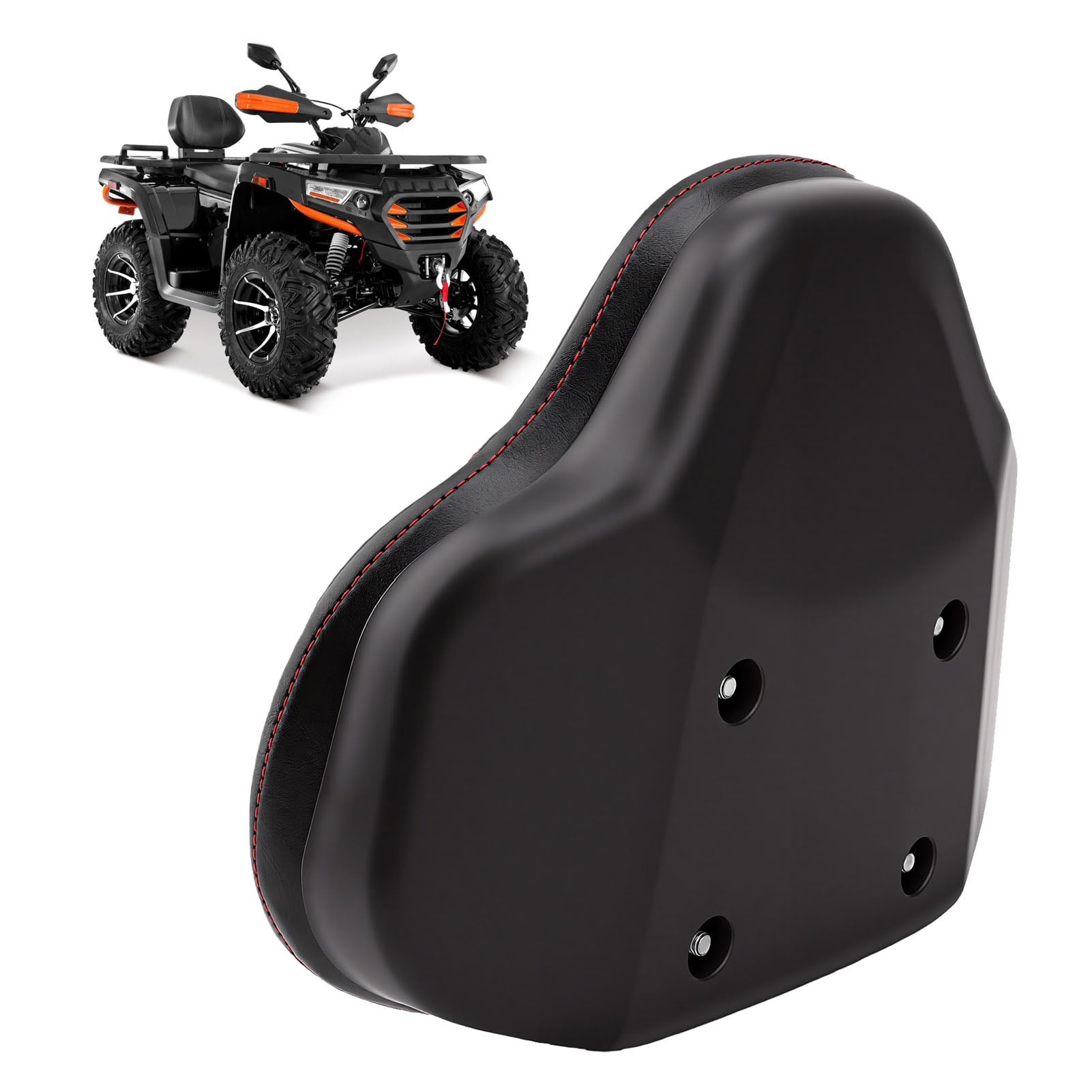 Generic Schienale Posteriore per Moto, Supporto Ergonomico in Morbida Pelle PU per Passeggeri su Scooter e Incrociatori ATV