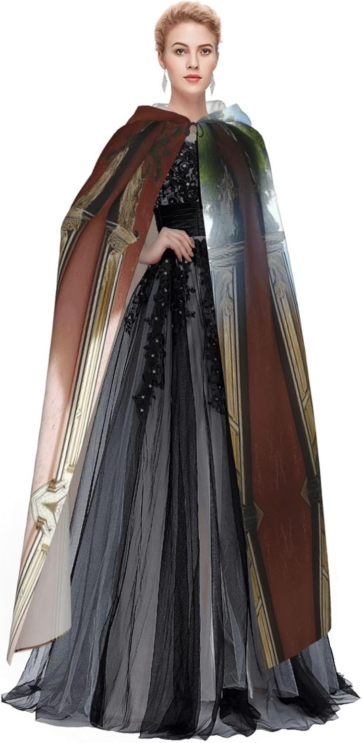 Blue Ocean Unique Darkness Poncho Shawl - Customizable Wearable Blanket for Women, Perfect Halloween Costume Accessory, Knight, Akatsuki, and More