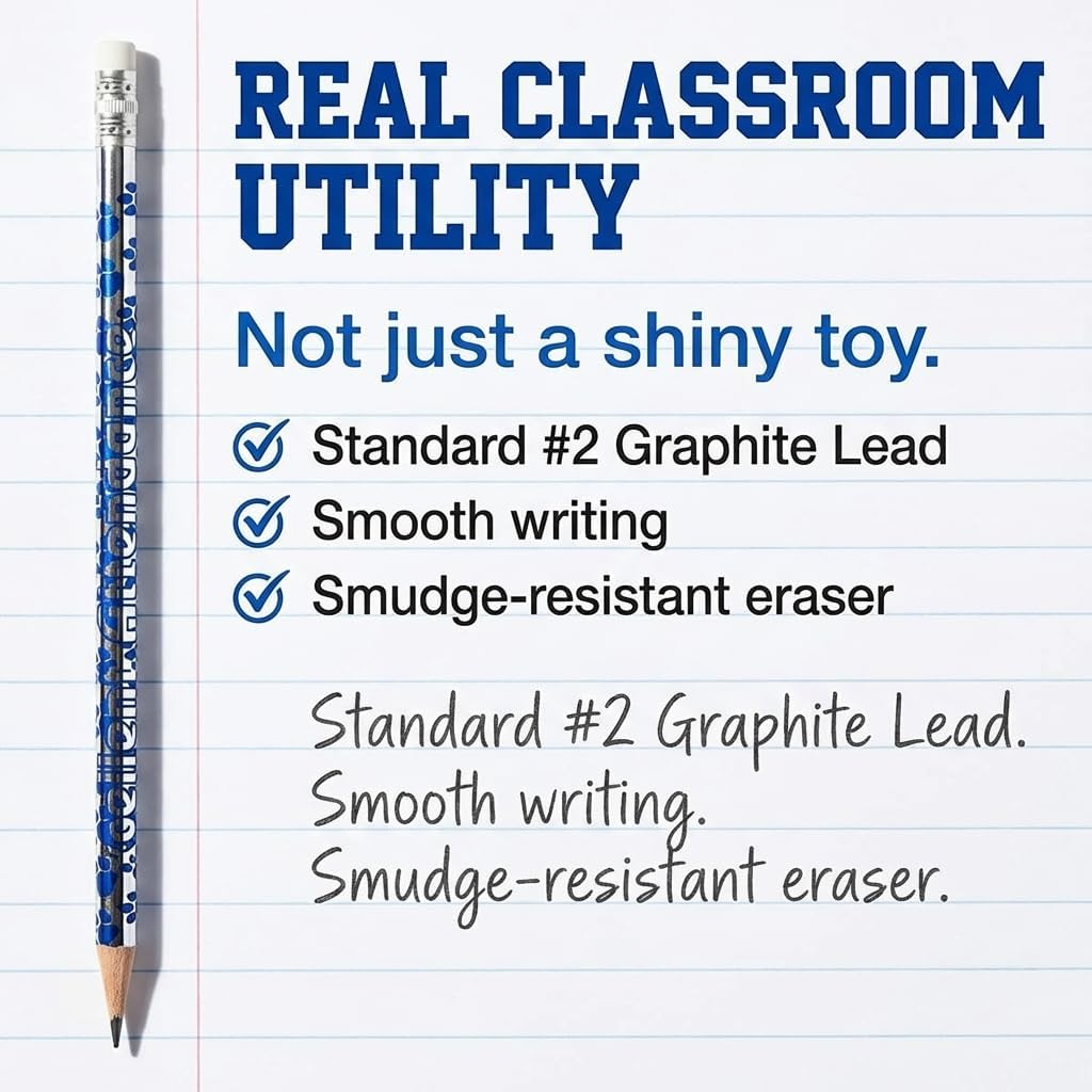 Anderson's, Excellent Attendance Paw Prints Pencils, Set of 100, School Pencils, Student Awards, Recognition