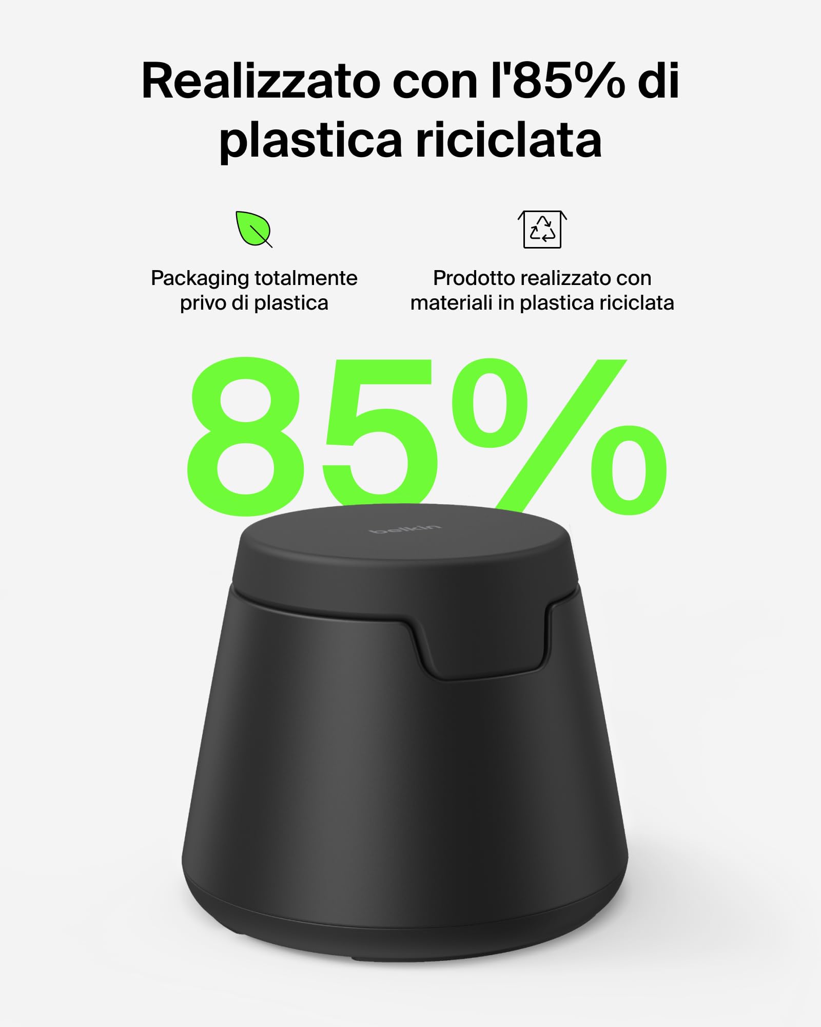 Belkin UltraCharge Caricatore Wireless Magnetico 3 in 1 Qi2.2 25W con Porta USBC, Stazione di Ricarica per Samsung Galaxy S26, Galaxy Watch, Pixel 10, Pixel Watch, Apple Watch, con Alimentatore 45W