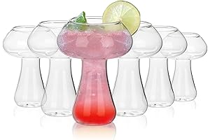 Coloch 6 PCS Mushroom Cocktail Glasses