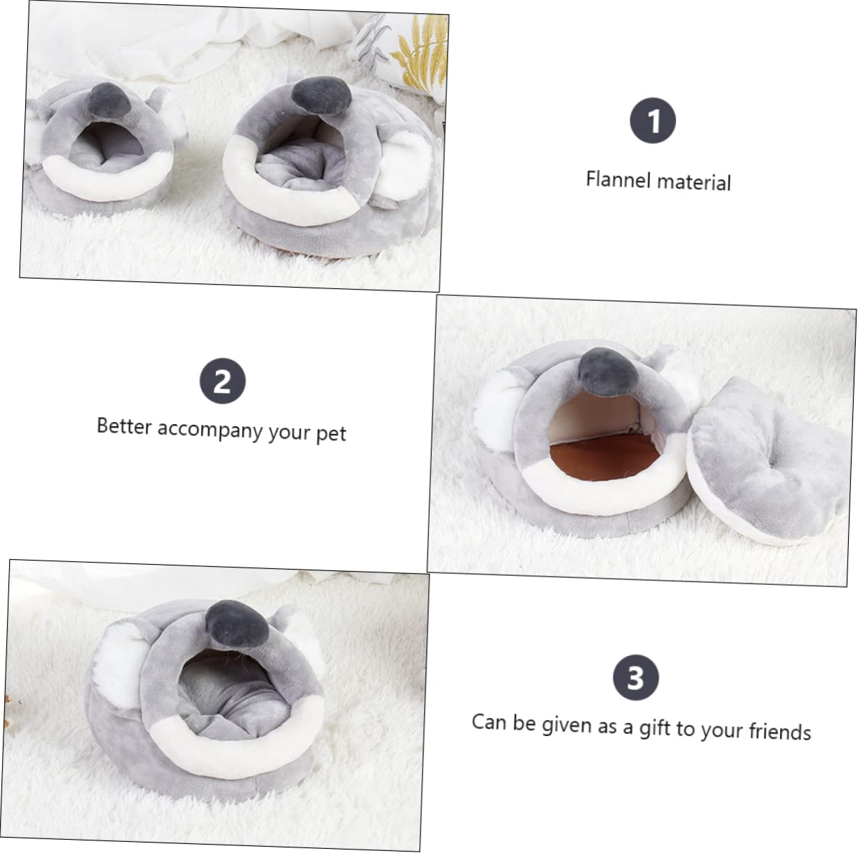 DOITOOL Maison pour Petit Animal de Grotte, Nid Koala Chaud et Confortable