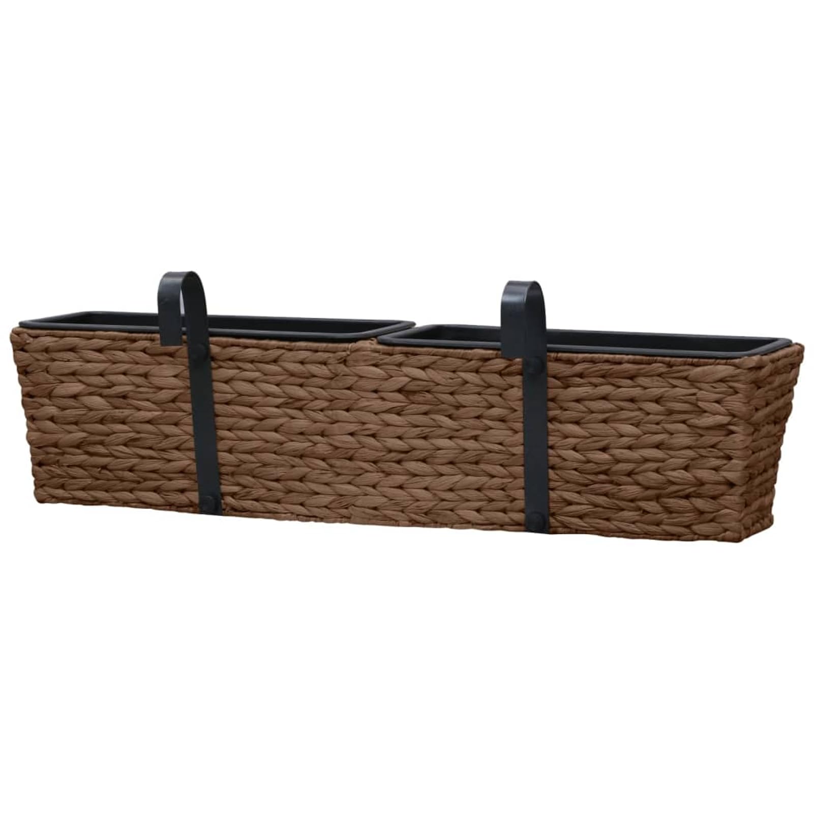 Gecheer Wasserhyazinthe Blumentopfset 2 Blumentöpfe Braun für Balkon und Innenbereich