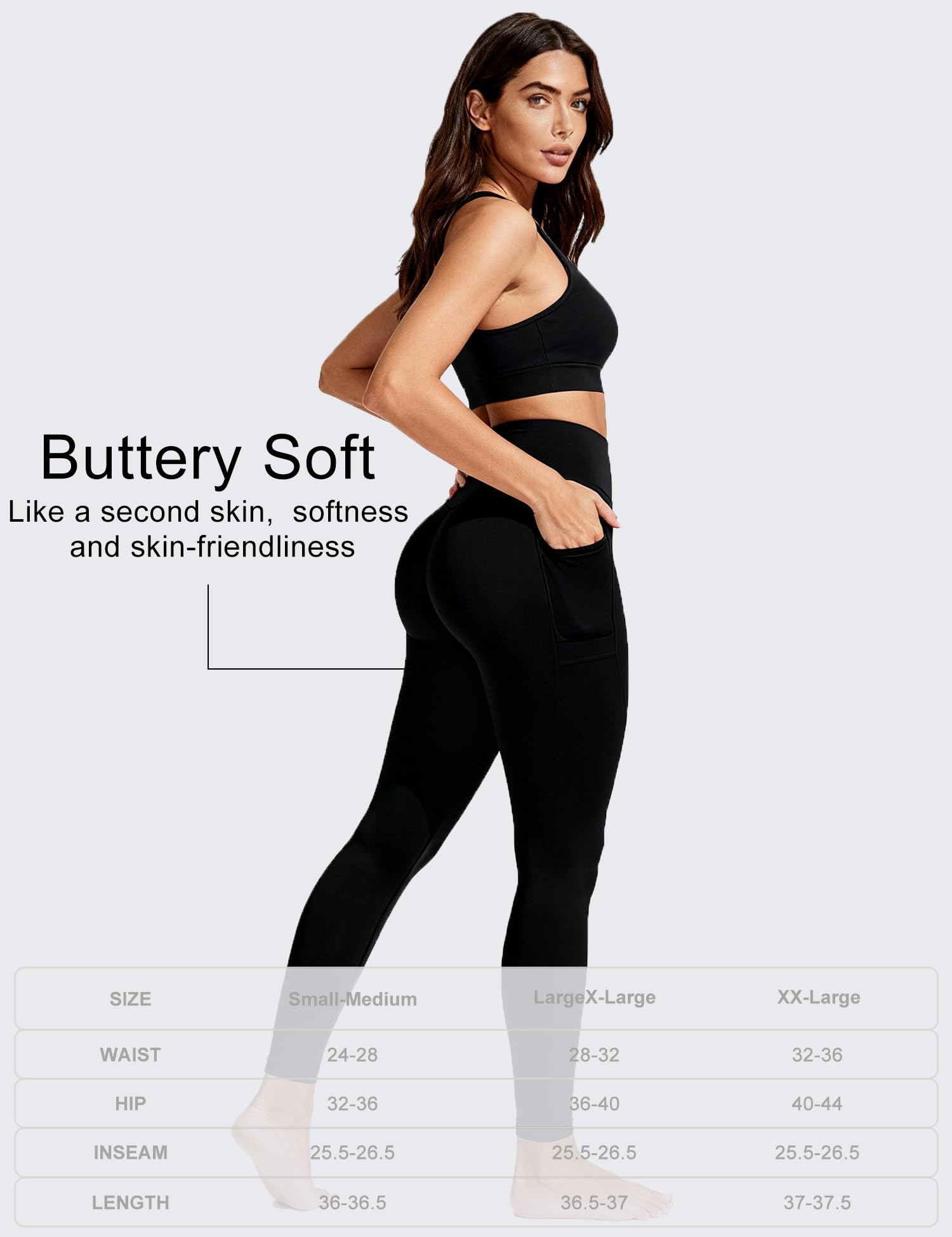 Bluemaple Leggings de cintura alta para mujer, pantalones de control de abdomen que no se transparentan, pantalones de yoga suaves para correr, talla grande, 01-one Negro, S - M