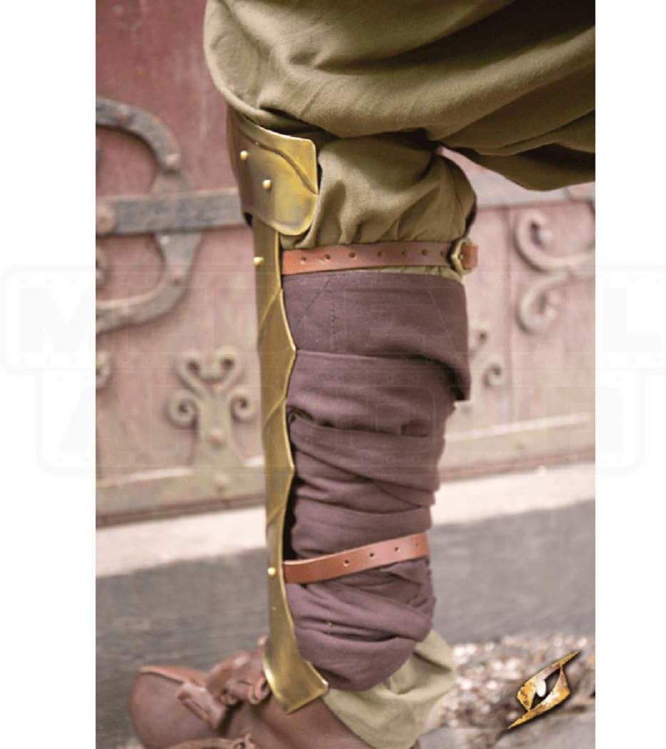 ANTIQUECOLLECTION Illumine Greaves - Brass Medieval Leg Arm Guard