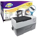 LOGICA Mini frigo e congelatore portatile 30 litri per auto, camion, barca o camper dotato di caricabatterie da parete e caricabatteria per presa accendisigari