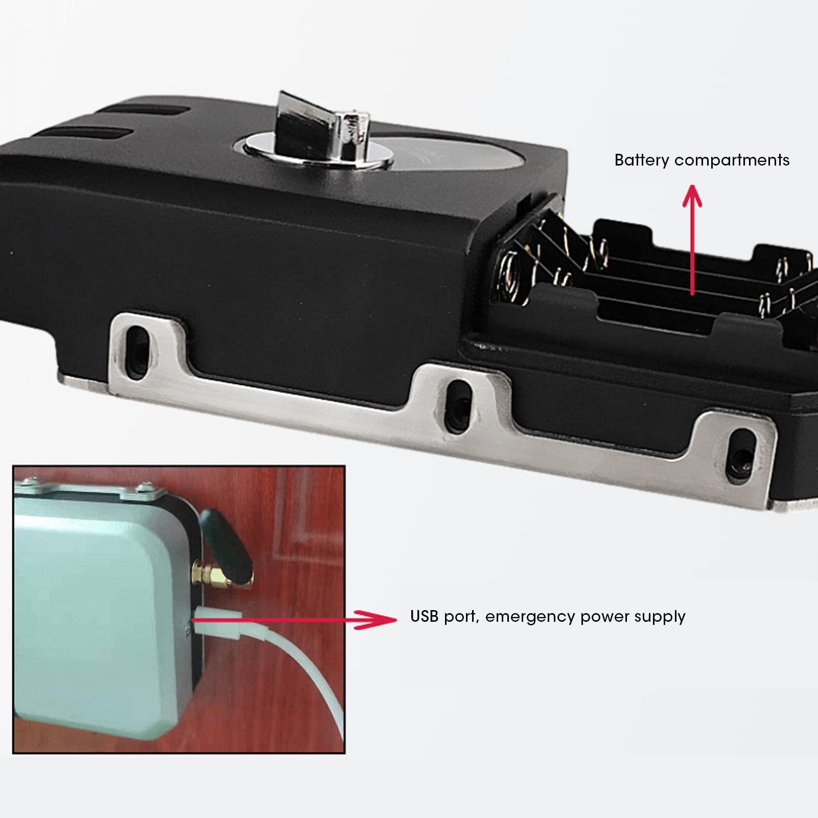 Serratura per Porta di Sicurezza, Serratura Antifurto in Acciaio Inossidabile con Ingresso Senza Chiave e Bloccaggio Automatico, Corpo Ispessito 3 Mm, Ideale per Casa, Villa e comunità