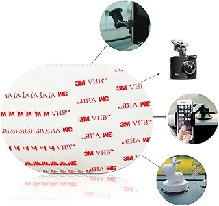 3.15INCH(80MM) Round Strong Double Sided Adhesive Stickers,Multipurpose Replacement Sticky Pads for Suction Cup Dashboard Phone Holder, Windshield Car Mount, GPS, Dash Cam(6PCS)