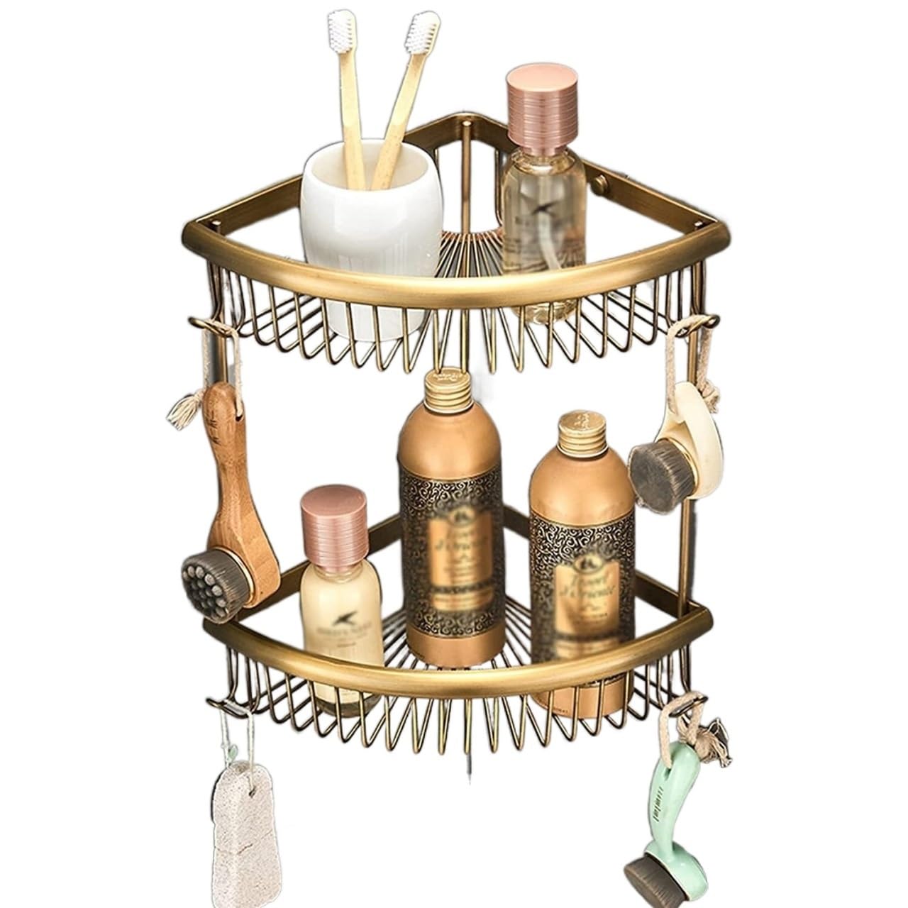 XDMINGY Shower Caddy Shelf Organizer Rack Corner Shower Caddy Shelf Shower Organizer Storage Wall Mounted Bathroom Rack For