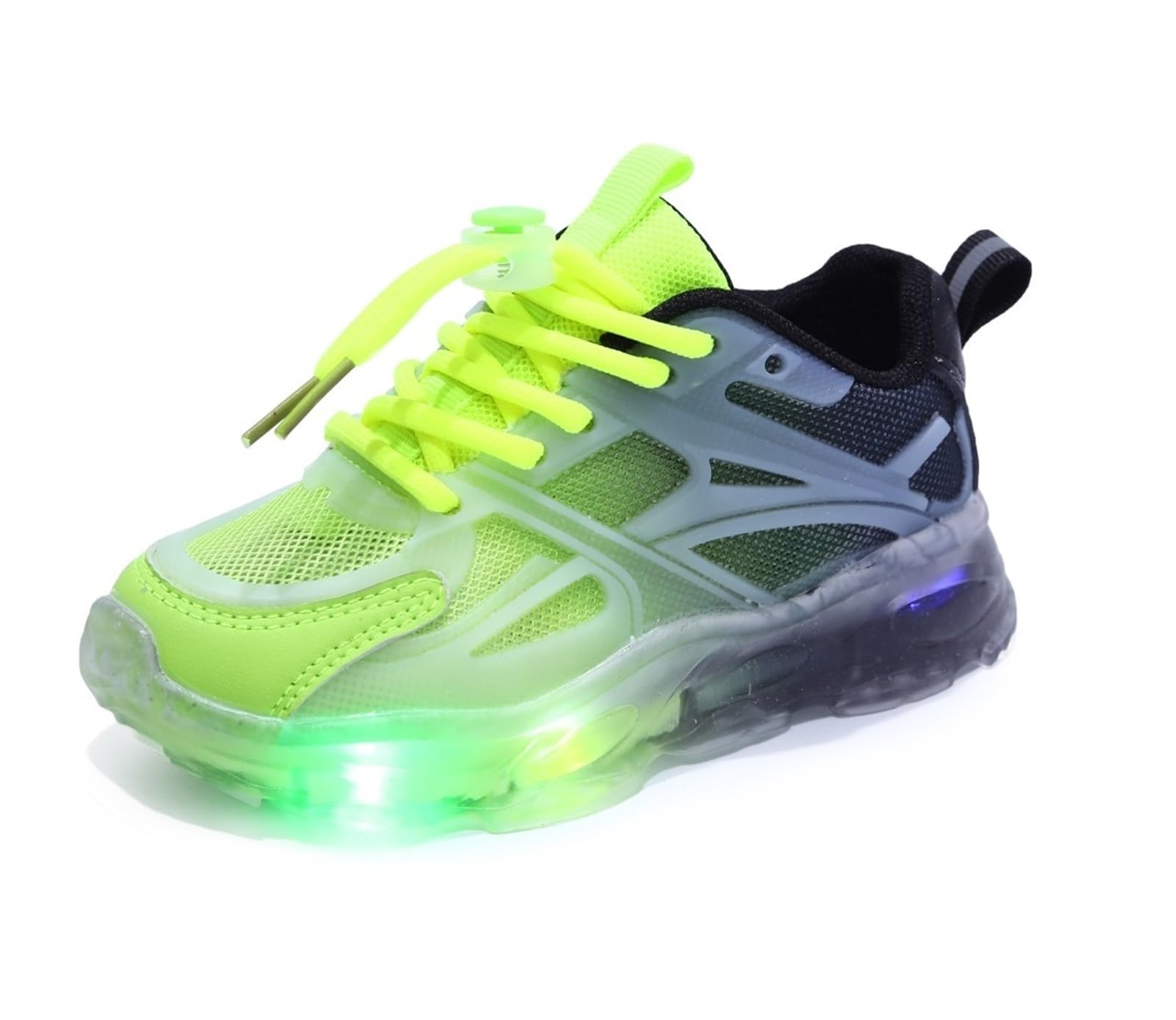 Baskets Lumineuses For Enfants Chaussures Lumineuses LED For Garçons Et Filles Chaussures Clignotantes Printemps Et Été Chaussures De Marche Décontractées Antidérapantes ( Color : nègre , Taille : 23