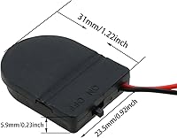 Vista 3 de DGZZI CR 2032 Soporte de batería 12PCS CR2032 Soporte para celda de moneda, 3V cr2032 botón titular de batería de celda de moneda con interruptor