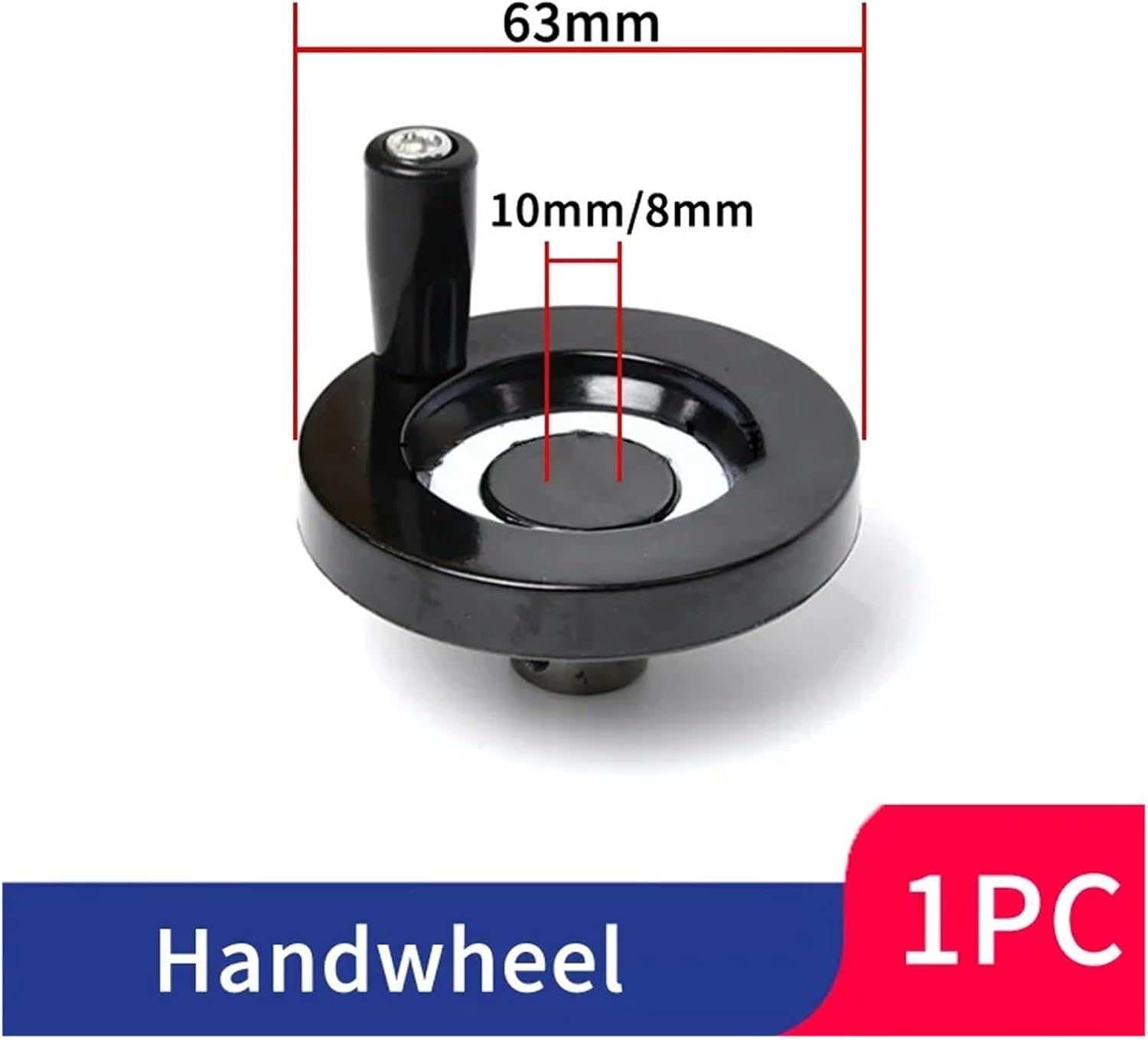 1PC Printer Handwheel Mechanical Hand Wheel Removable Diameter 63mm for T8/T10 Lead Screw Trapezoidal Lead Screw(10mm)
