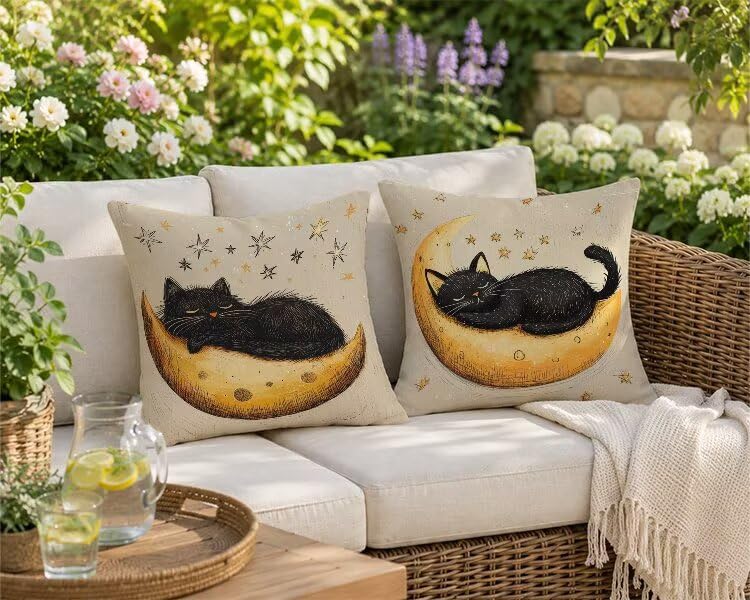 Housses de coussin extérieur 60x60cm pour canapé de jardin et salon