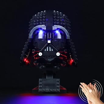 LocoLee Light Kit for Lego75304 Darth Vader Helmet - No Light on Models Only, LED Lighting Accessory Compatible with Lego Zader Vader Helmet Voice Activated