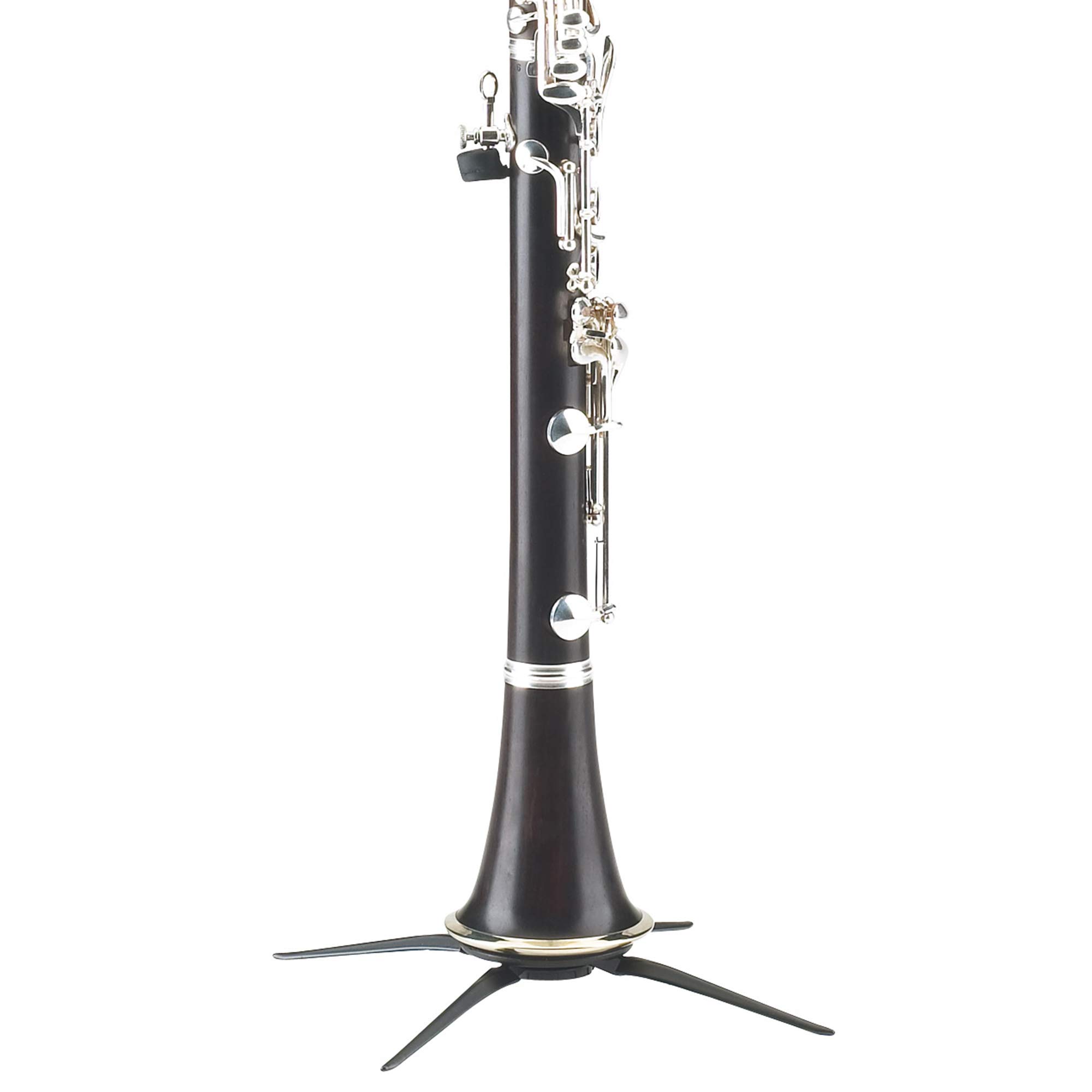 K&M König & Meyer 15222.000.55 Clarinet In-Bell Portable Stand - Lightweight with 4 Leg Folding Base - Fits A and B Clarinets - Stable Secure Base - Professional Grade - Made in Germany - Black