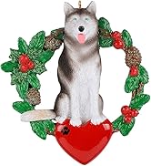 Personalized Siberian Husky Ornaments, Personalized Dog Siberian Husky Ornaments,2023 Puppy Dog O...