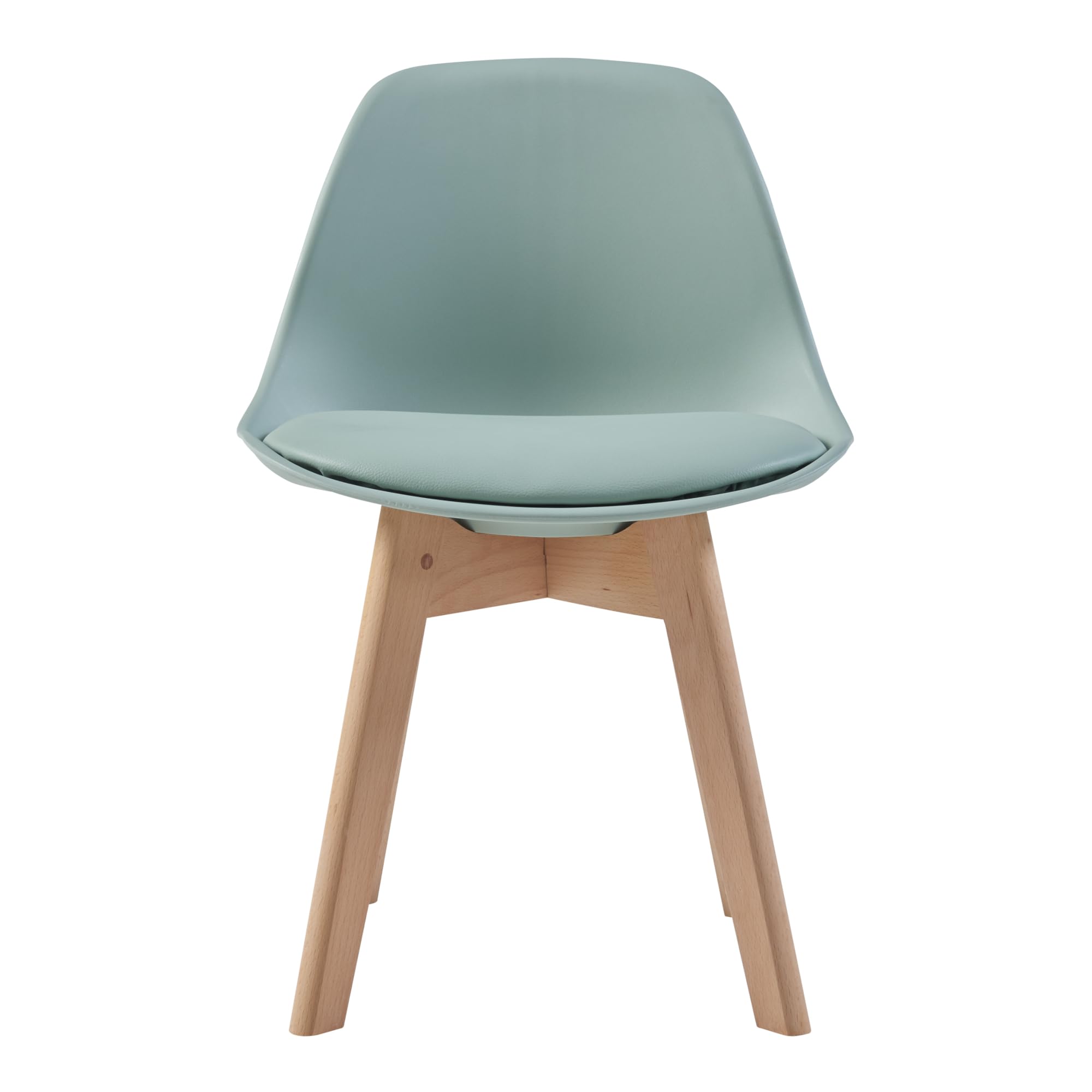 [en.casa] Kinderstuhl Elvdal 2er Set Kinderzimmerstuhl Mintgrün Schreibtischstuhl für Kinder Sitzhöhe 32 cm Polsterstuhl mit Holzbeinen 56 x 38 x 33 cm